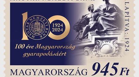 Bưu chính Hungary phát hành tem kỷ niệm 100 năm thành lập Ngân hàng Trung ương Hungary