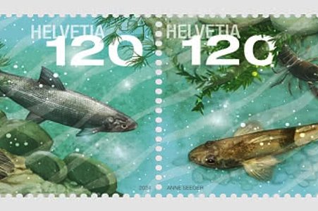 Bưu chính Thuỵ Sỹ phát hành tem tham gia EUROPA 2024 với chủ đề về hệ động vật và thực vật dưới nước